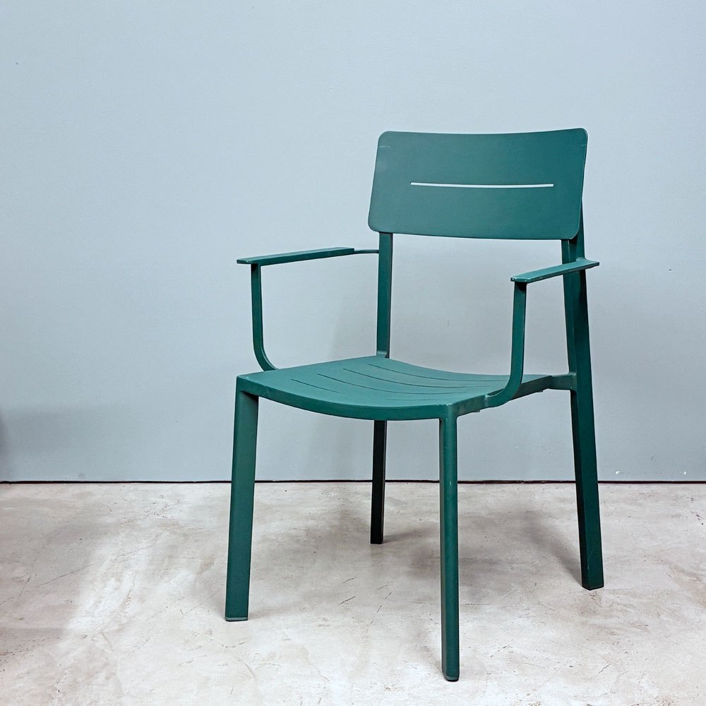 ザ・コンランショップ THE CONRAN SHOP ハイライン アウトドア アームチェア HIGHLINE OUTDOOR ARM CHAIR グリーン B ◎