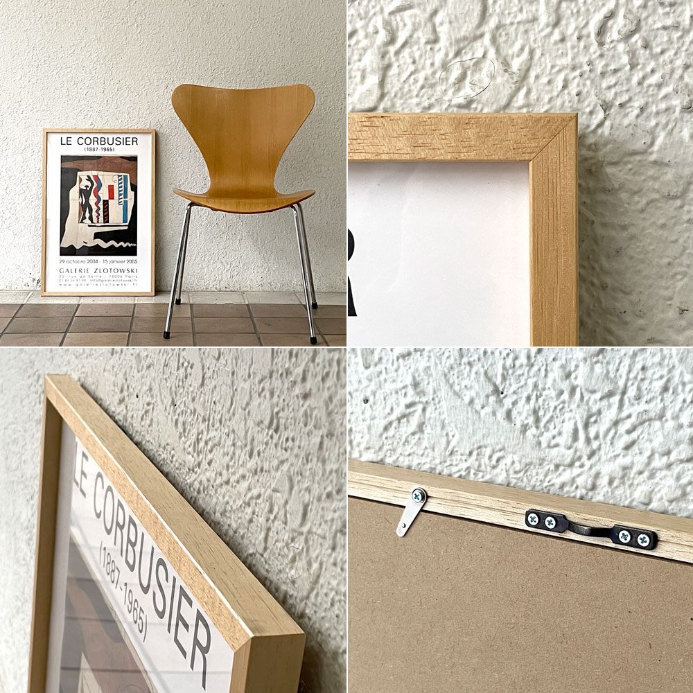 ル・コルビジェ Le Corbusier 2004-2005 Galerie Zlotowski 展覧会ポスター モデュロール Modulor 黄金比 額装品 フランス ◇