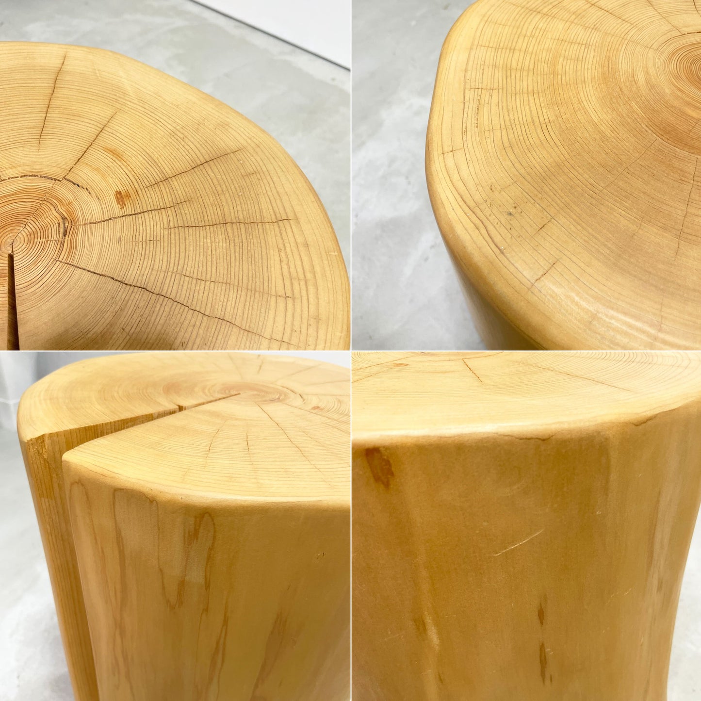 ティンバークルー TIMBER CREW 切り株 スツール クラフト家具 花台 ナチュラル ●