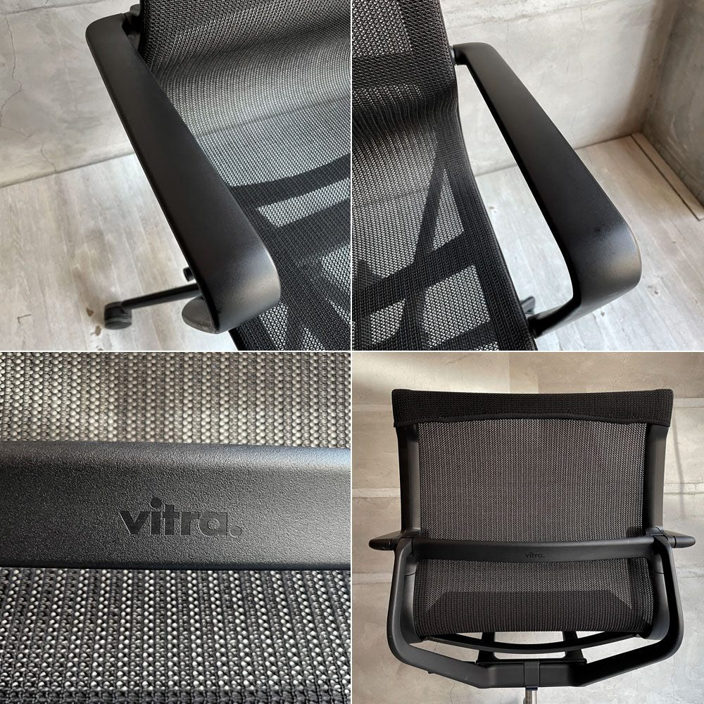 ヴィトラ Vitra フィジックス Physix デスクチェア オフィスチェア ブラック アルベルト・メダ キャスターベース 昇降機能 リクライニング 参考定価 ¥144,100-  ♪