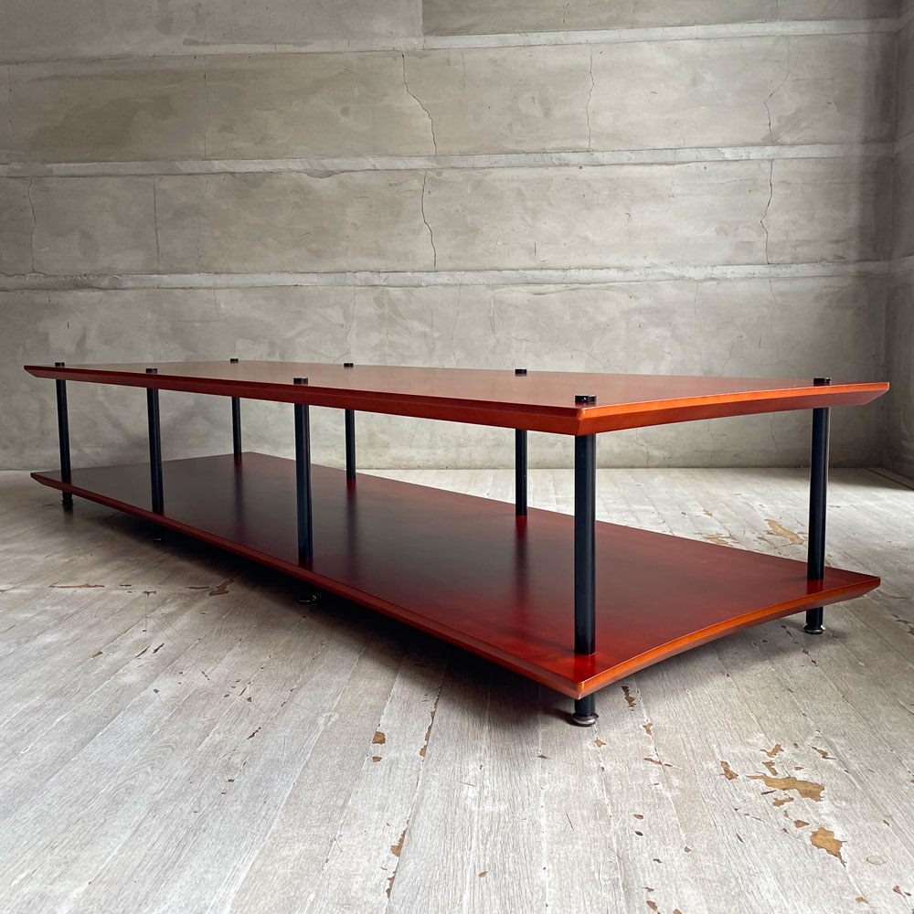 クアドラスパイア QUADRASPIRE QAVX オーディオラック AVボード W160cm チェリー材 19mm径 ブラックポール 平型脚 イギリス ♪