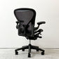 ハーマンミラー Herman Miller アーロンチェア クラシック Bサイズ ポスチャーフィット フル装備 グラファイトベース デスクチェア オフィスチェア ●