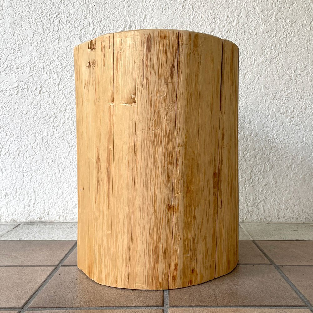 カルデサック Cul de Sac-JAPON 青森ヒバ スツール サイドテーブル 丸太 H40cm ◇