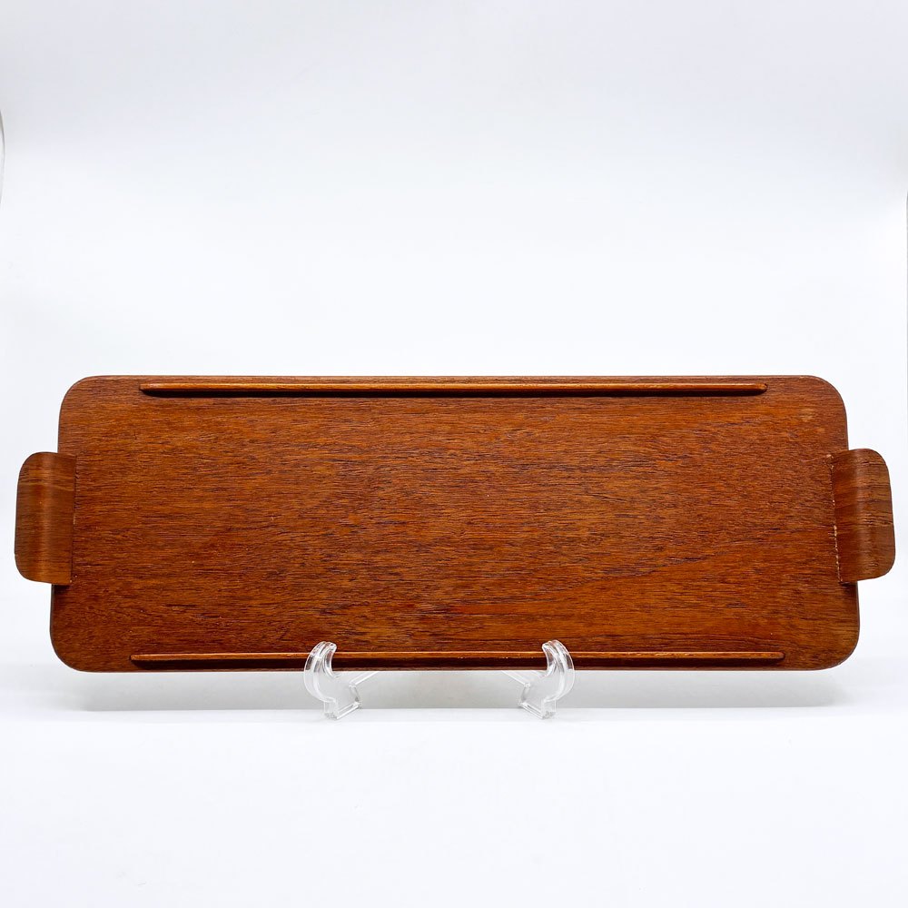 北欧ビンテージ Scandinavian Vintage チーク材 トレイ トレー プライウッドハンドル 北欧雑貨 ●