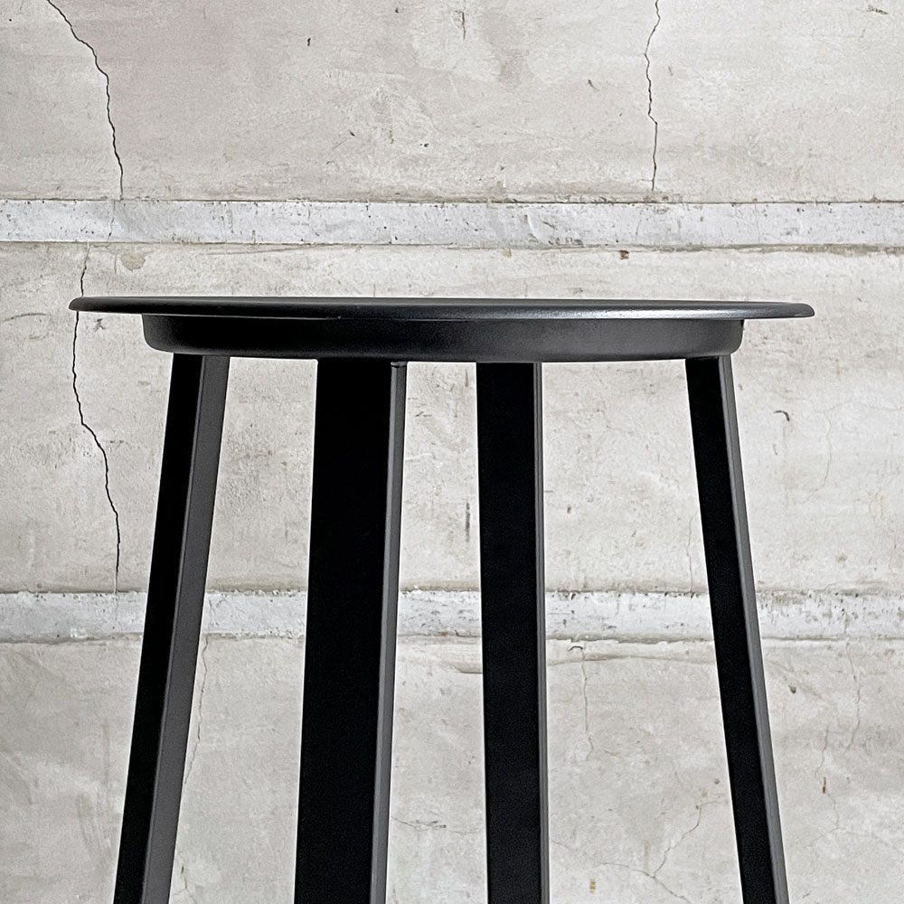 ヘイ HAY リボルバー バースツール ロー REVOLVER BAR STOOL LOW H76cm ブラック 回転式座面 レオン・ランズメイヤー デンマーク 定価¥51,700- A ♪