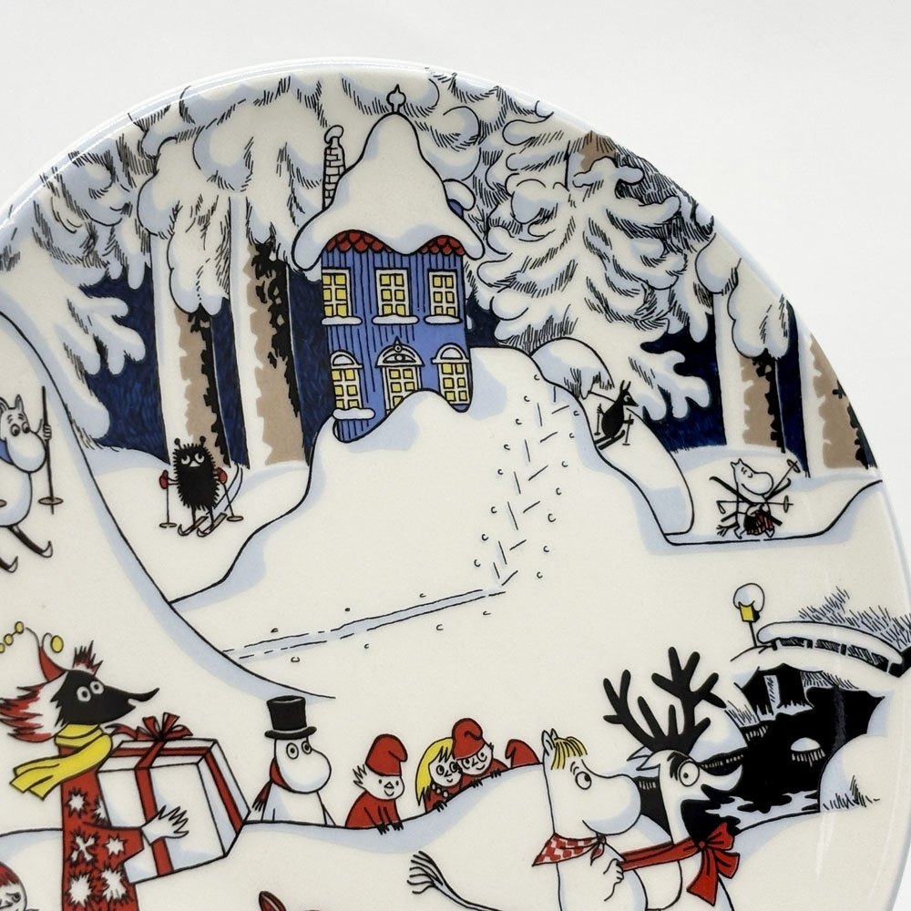 アラビア ARABIA ムーミン MOOMIN ウォールプレート クリスマス 20cm 1997-2002年 限定 北欧食器 箱付き 希少 ●