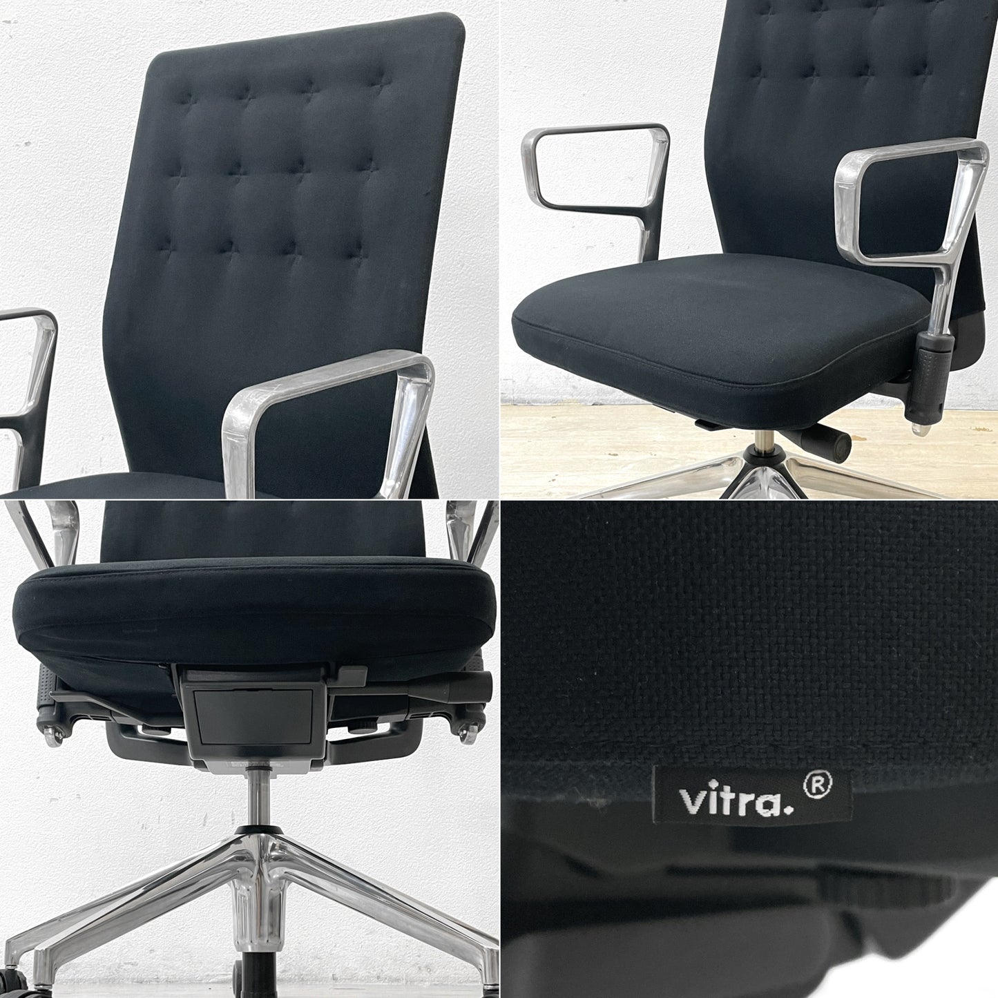 ヴィトラ vitra IDトリム ID Trim リングアーム オフィスチェア ハイバック ブラック アントニオ・チッテリオ 定価￥196,900- ●