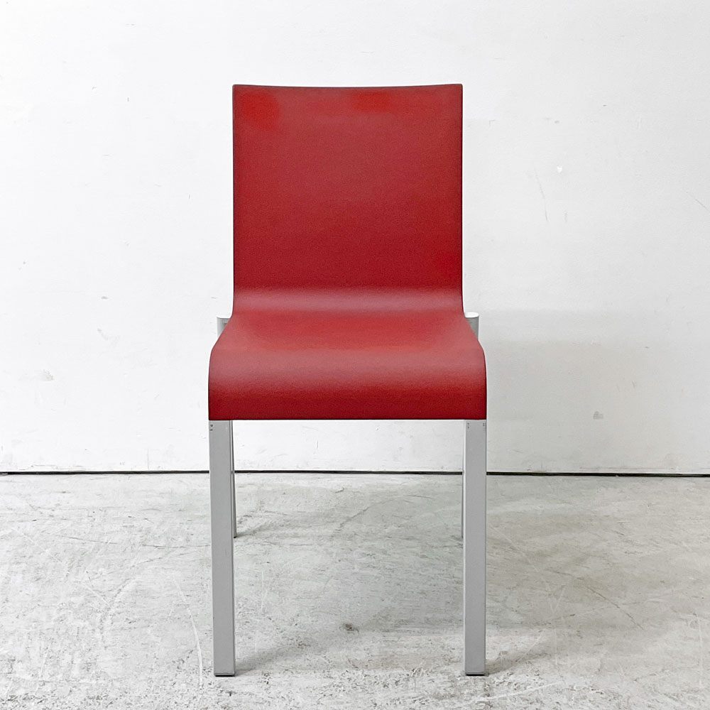 ヴィトラ vitra. ゼロスリー .03 ダイニングチェア スタッキングチェア マールテン・ヴァン・セーヴェレン Maarten Van Severen レッド C ●
