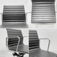 ハーマンミラー Herman Miller イームズアルミナムグループチェア マネージメントチェア アルミバフベース ガス圧昇降仕様 5本脚 キャスタータイプ 本革 イームズ 〓