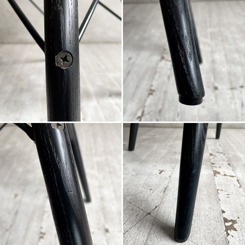 ハーマンミラー HermanMiller サイドシェルチェア ドゥエルレッグ DSW アルパイン × エボニー ポリプロピレン製 イームズ ミッドセンチュリー ♪