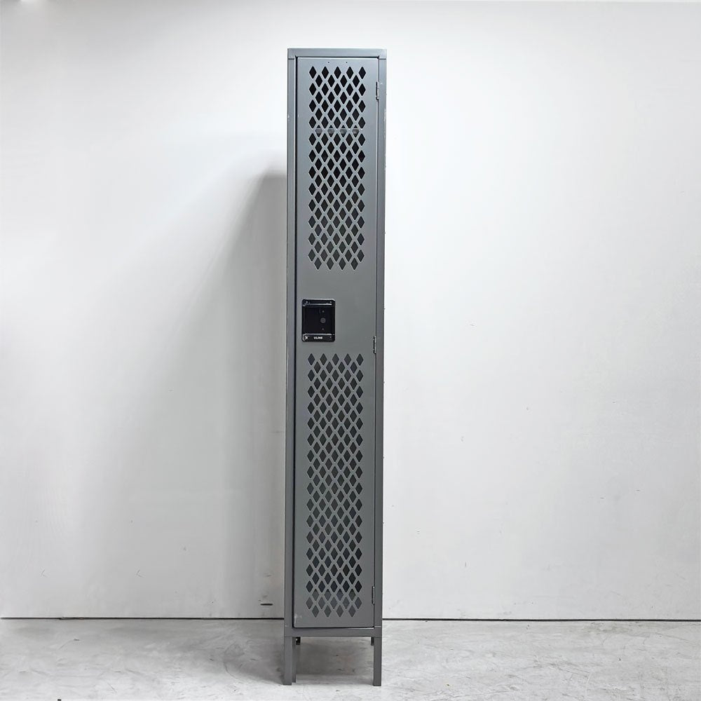 ULINE社 Ventilated Single Tier Lockers スチール製メッシュ ロッカー ティアロッカー 1人用 US ガレージ インダストリアルデザイン C ●