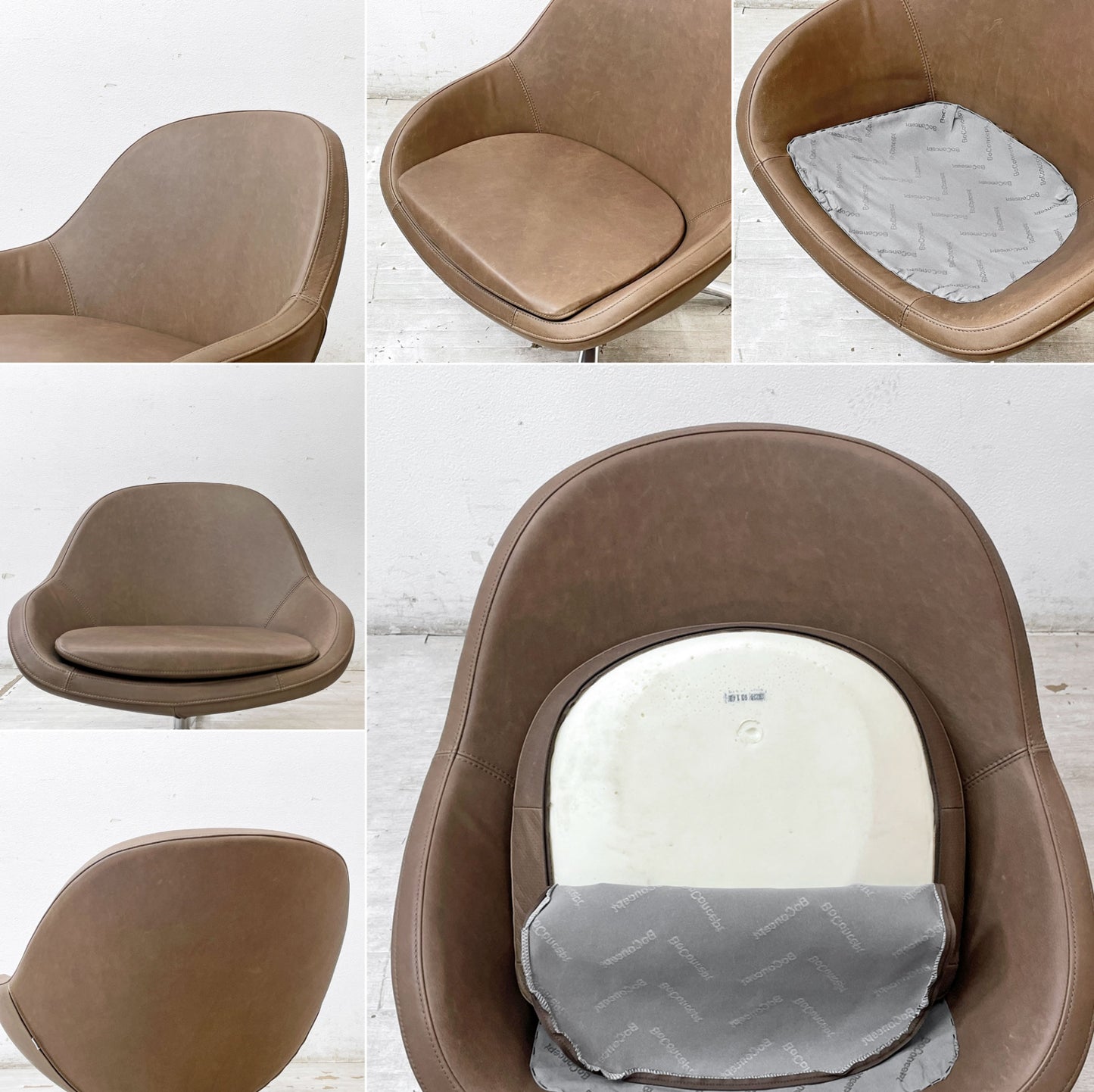 ボーコンセプト Bo Concept ヴェネト Veneto ラウンジチェア 本革 北欧 デンマーク モダン ●