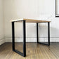 かなでもの KANADEMONO ザ・テーブル THE TABLE Black Steel Rectangle コンパクトデスク W100cm ラバーウッド ナチュラル 配線スリット付 定価￥42,000- ◎