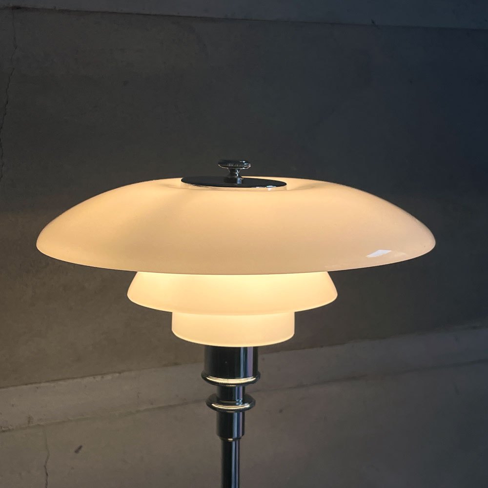 ルイスポールセン louis poulsen PH2/1 Table テーブルランプシルヴァークローム 吹きガラスシェード 北欧照明 ポールヘニングセン 美品 定価￥147,400- ♪