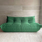 リーンロゼ ligne roset トーゴ TOGO 3Pソファ 3人掛け グリーン Hランク生地 RH-533 撥水加工 ミッシェル・デュカロワ Michel Ducaroy フランス家具 定価￥434,500- ♪