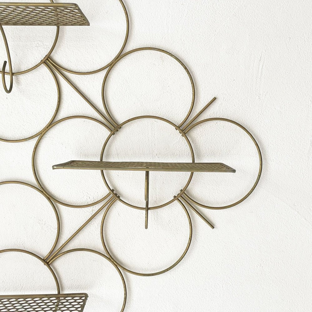 ミッドセンチュリー デザイン Mid Century Desing ビンテージ ワイヤー メタル ウォールシェルフ アトミックデザイン  Wire Metal wall shelf ★