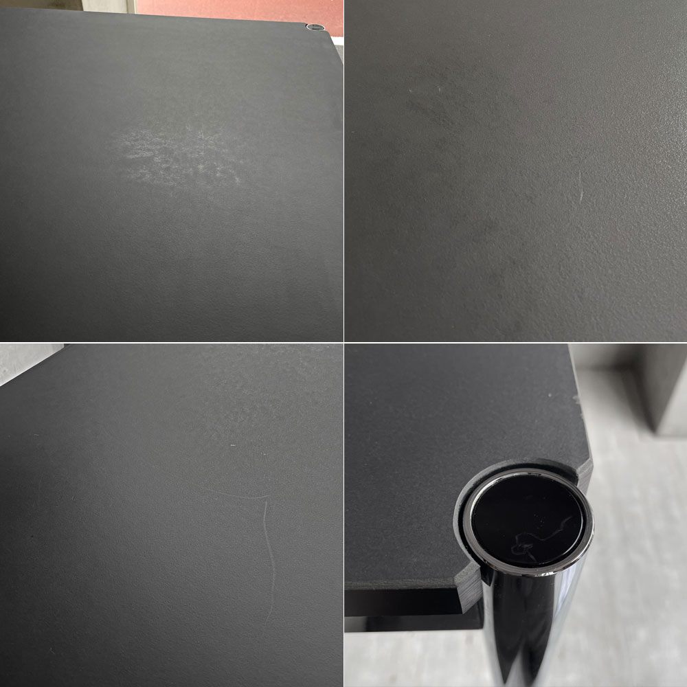 USMハラー USM Haller モジュラーファニチャー ハラーテーブル ワーキングデスク ダイニングテーブル リノリウム天板 チャコール W150cm アジャスター 高さ調整機能付き スイス ♪