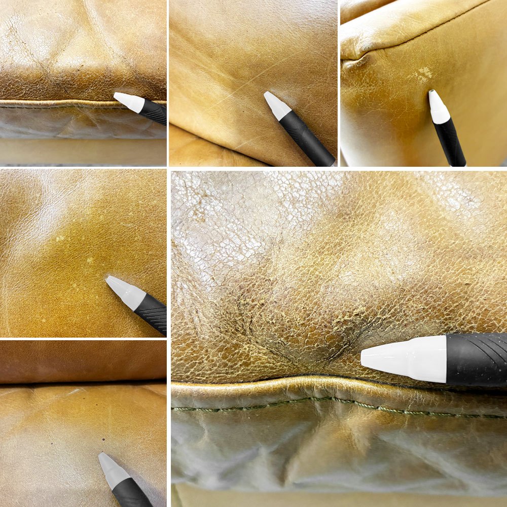 ハロ HALO レッジオ REGGIO 2P SOFA 2人掛けソファ W152cm レザー 本革 キャメル系 オールドサドルナッツカラー 英国家具 廃番 現状品 ●
