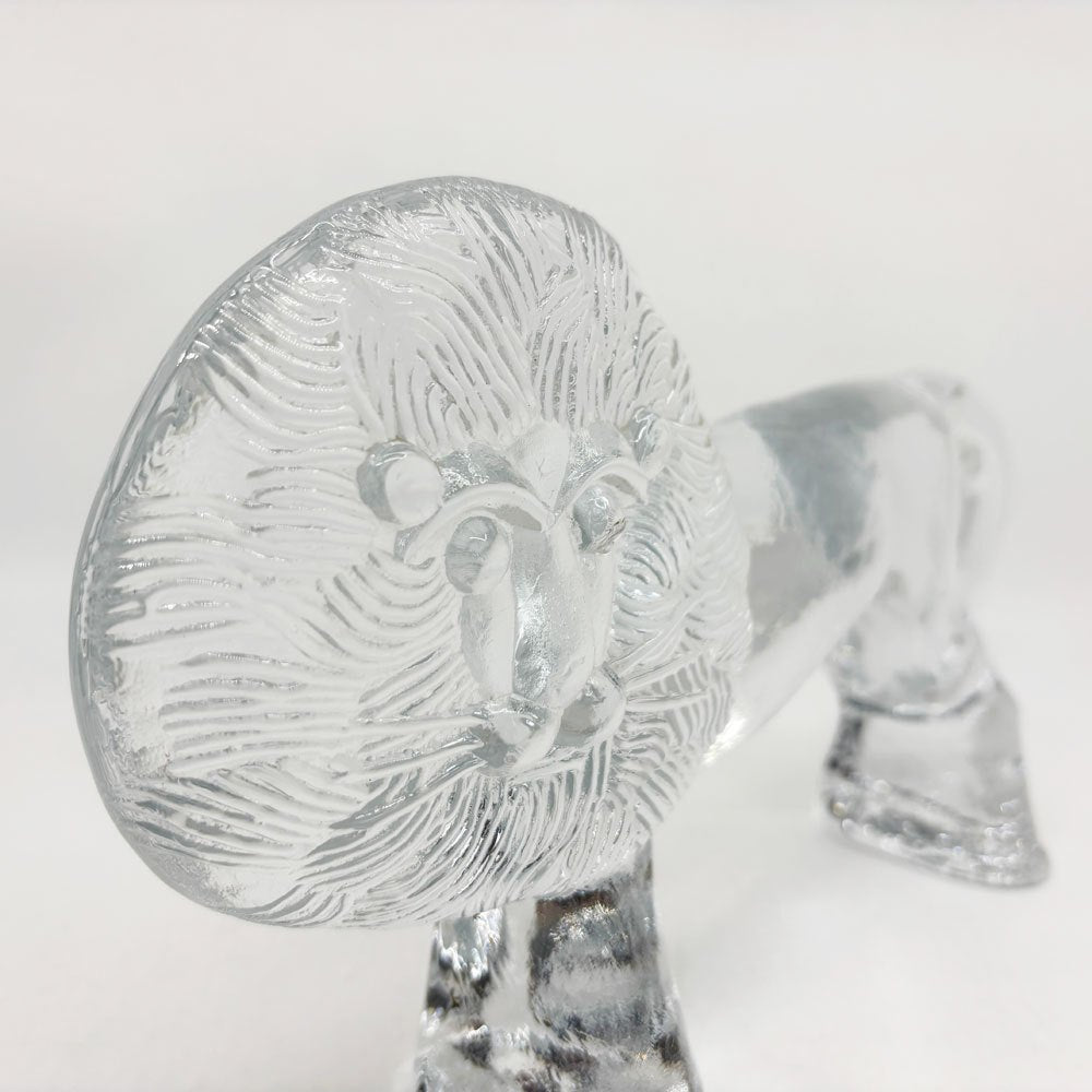 コスタボダ KOSTA BODA ライオン ガラスオブジェ 大 26cm 置物 ベールティル・バリーン Bertil Vallien スウェーデン 北欧雑貨 ●