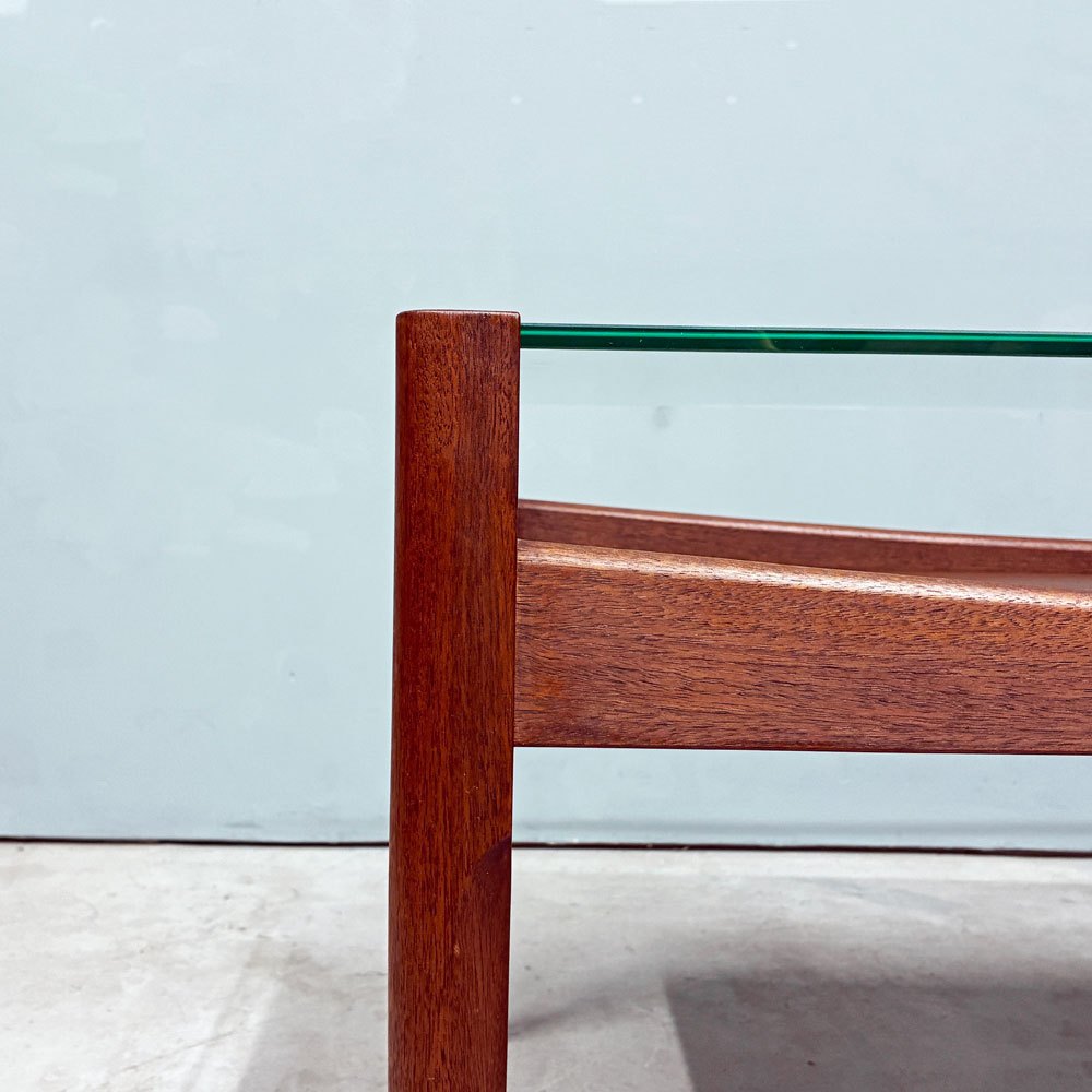 ハイクオリジナルファニチャー HIKE Original furniture ガラスソファテーブル Glass sofa table ウォールナット材 W100cm ◎