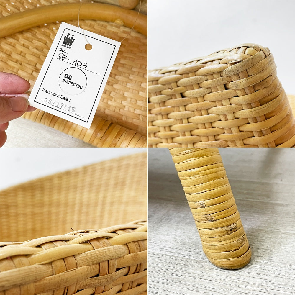 ワイスワイス WISE WISE SE-403-NT ソホノ SOHONO ラウンジチェア ナチュラル ラタン 藤 未使用保管品 参考定価77,000円 A ●