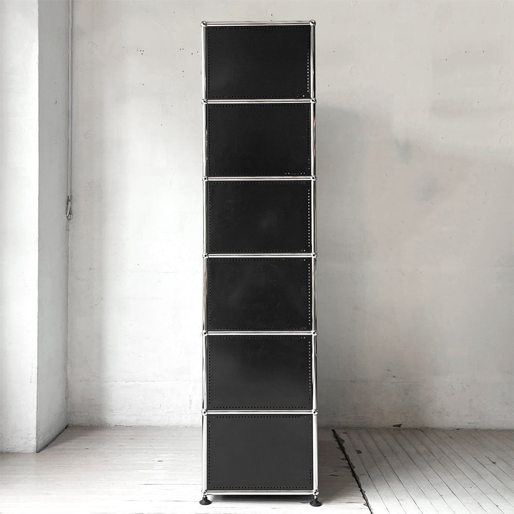 ユーエスエムハラー USMハラー USM Haller キャビネット シェルフ 1列6段 ドロップダウンドア ×1 H154cｍ アジャスター付き 参考価格￥362.000- ★