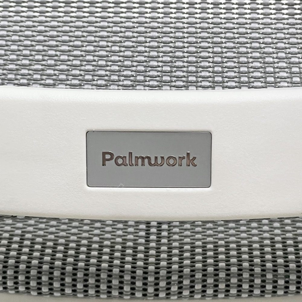 パームワーク Palmwork デスクチェア オフィスチェア アームチェア メッシュシート 昇降機能 リクライニング キャスター ホワイト ●