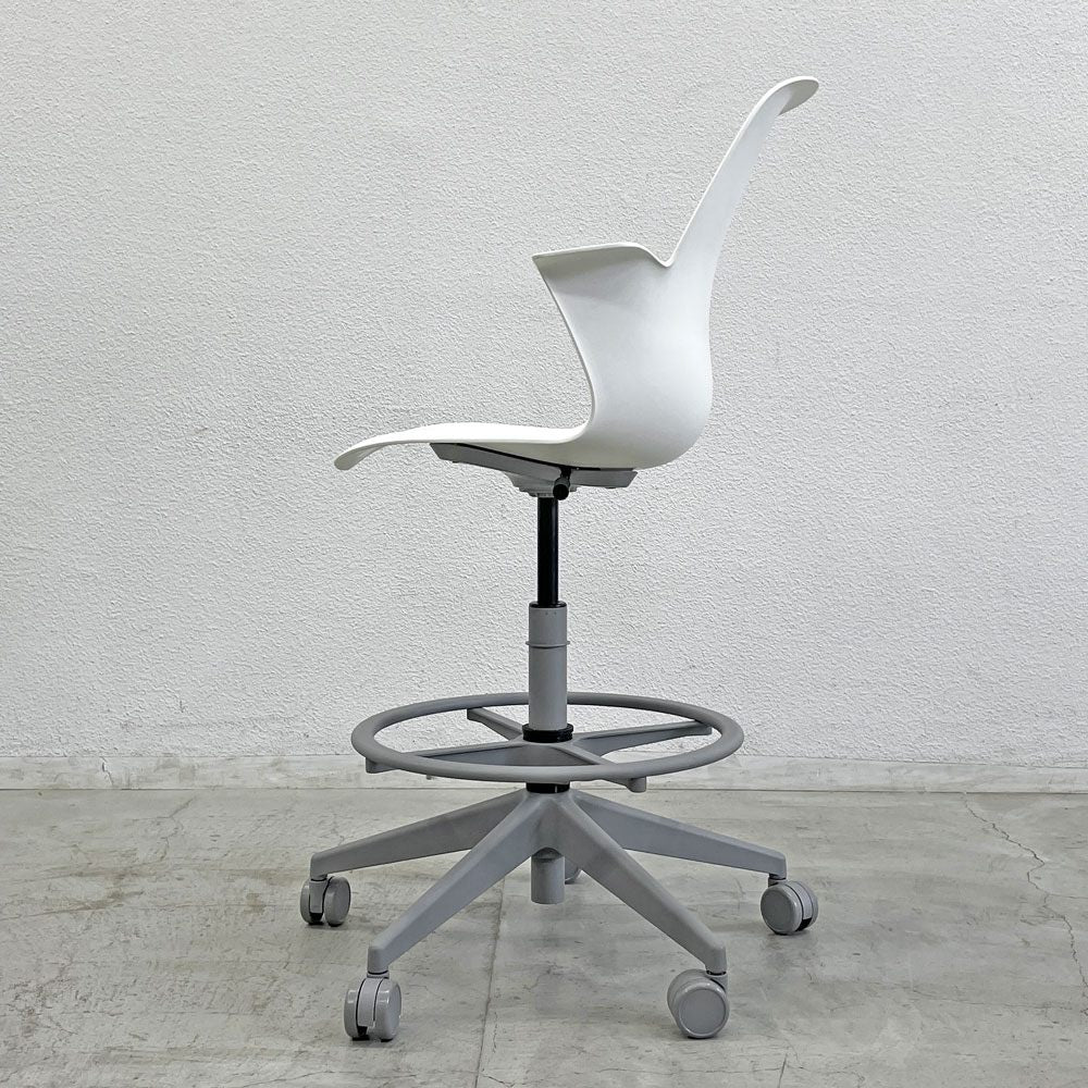 スチールケース Steelcase ノード ファイブスター スツール Node FIVE-STAR STOOL ハイスツール 製図チェア キャスター オフィス 定価約87,000円A 〓