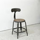 フェールトラヴァイユ FER TRAVAIL ニコルチェア NICOLLE Chair SH45cm ダイニングチェア スチール マットクリア仕上げ 別注モデル レザーパッド付 ブラウン インダストリアル フランス ●