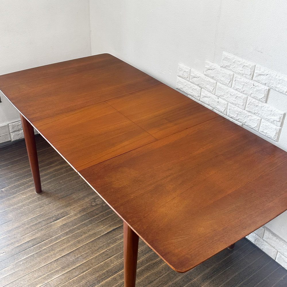 UKビンテージ UK Vintage チーク材 エクステンション ダイニングテーブル H67cm 北欧デザイン 英国家具 ◎