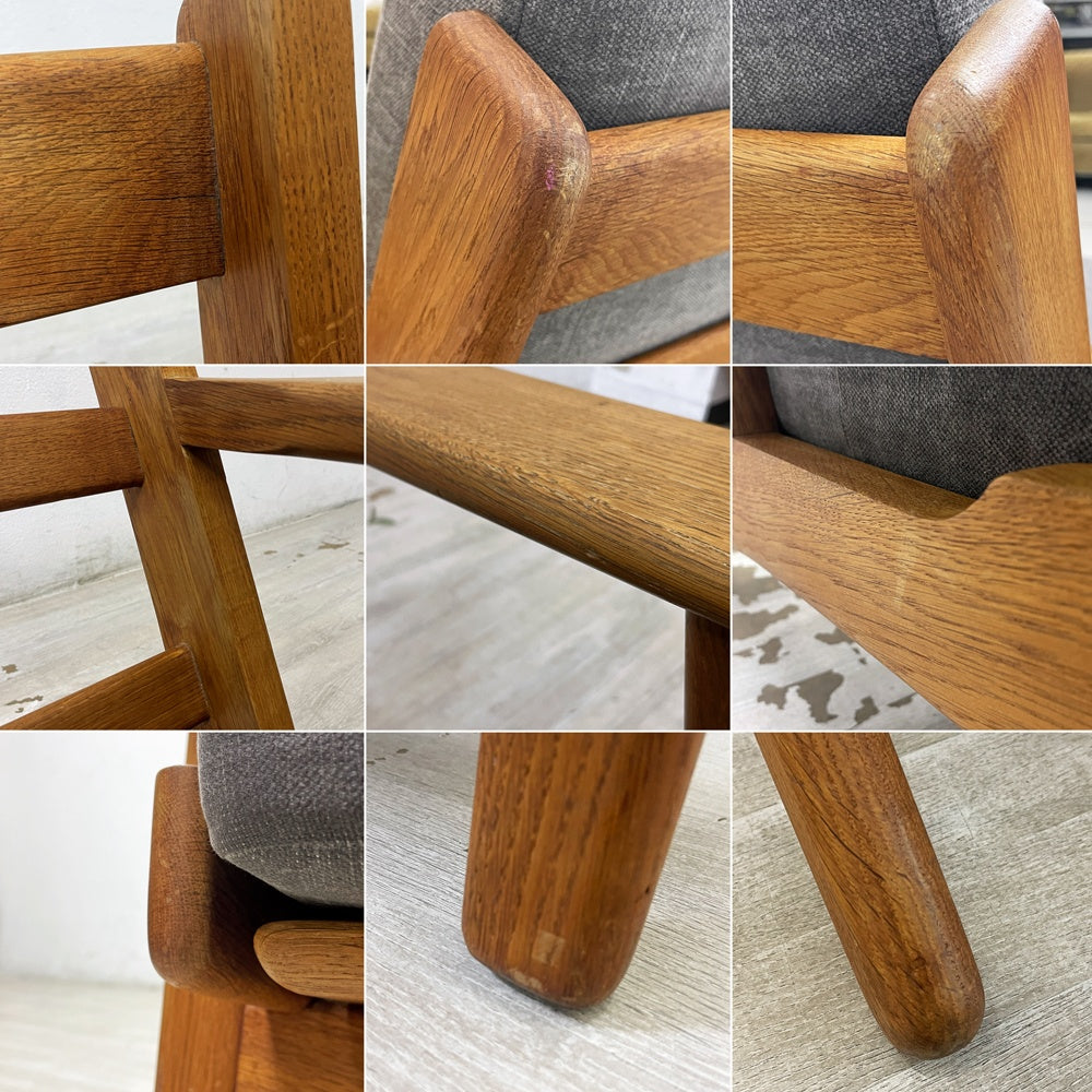 ゲタマ GETAMA GE290 3シーター ソファ ハンス・J・ウェグナー オーク無垢材 ファブリック デンマークビンテージ 北欧家具 HIKE購入品 ●