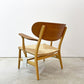 カールハンセン＆サン Carl Hansen & Son CH22 ラウンジチェア オーク材 × チーク材 ミックスコンビネーション オイルフィニッシュ ハンス・J・ウェグナー 未使用保管品 定価492,800円 ●
