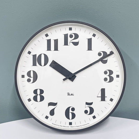 レムノス Lemnos リキ パブリック クロック RIKI PUBLIC CLOCK WR17-06 25.6cm 掛け時計 ウォールクロック クォーツ アルミ ガラス 渡辺力 日本製 ◎