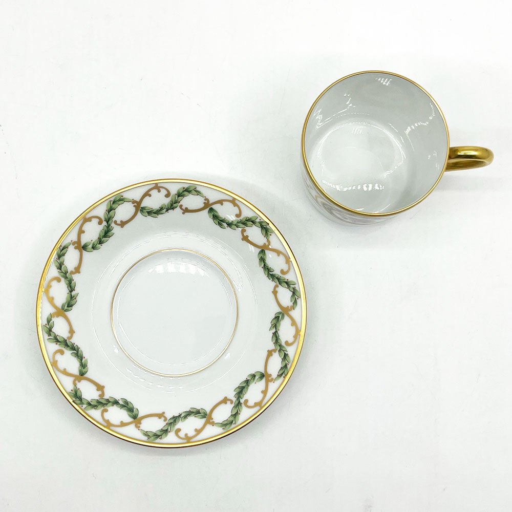 アビランド HAVILAND リモージュ ルーヴシエンヌ デミタスカップ & ソーサー ケーキプレート 3点セット トリオセット ●