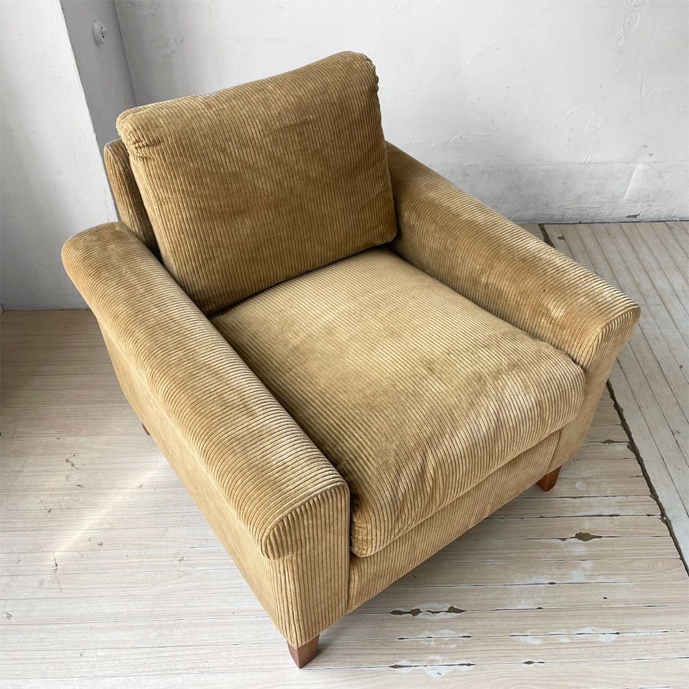 トラックファニチャー TRUCK FURNITURE FKソファ トリム FK SOFA TRIM 1SEATER 1Pソファ  グリーンコーデュロイ 定価¥326,700- ★