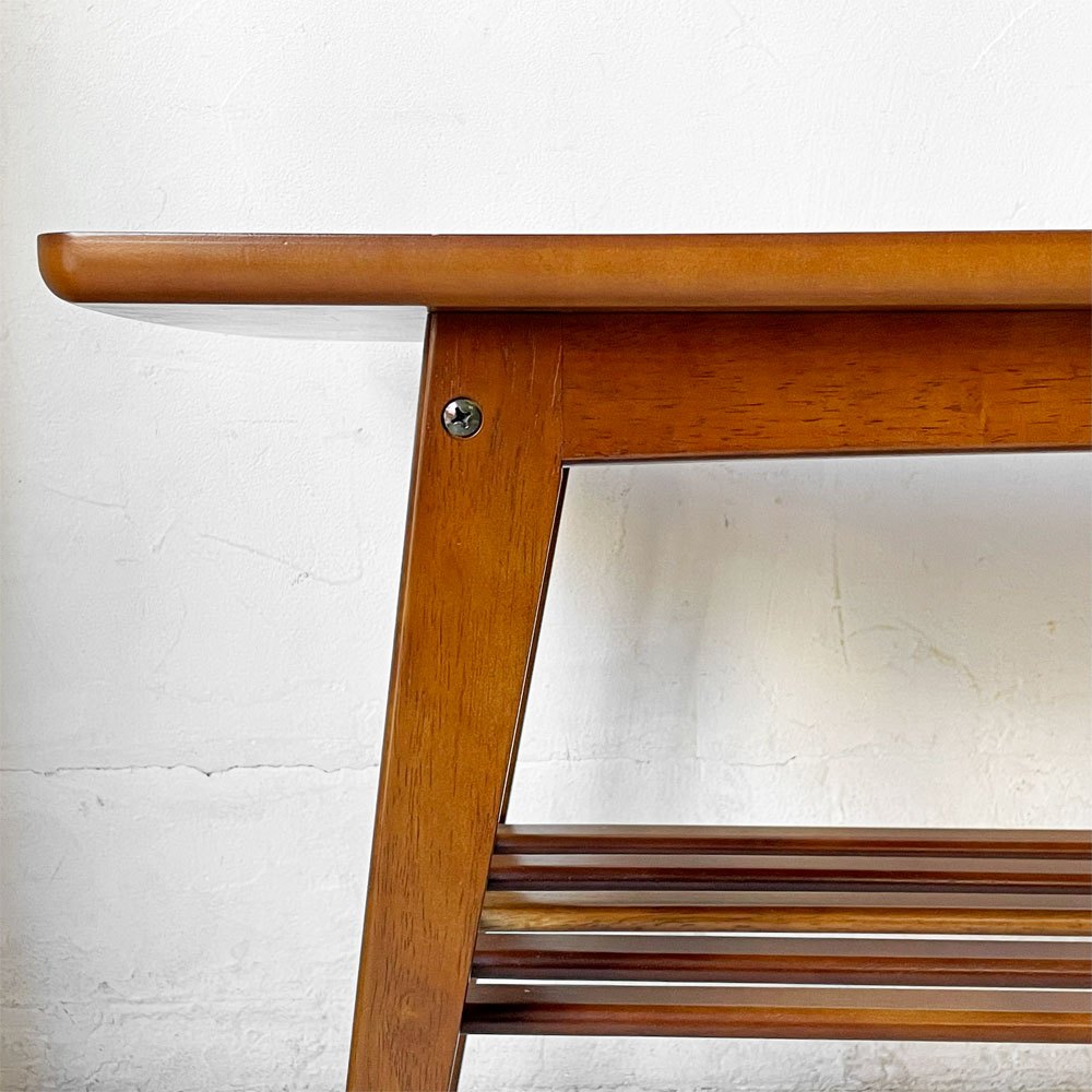 カリモク60 karimoku リビングテーブル Sサイズ ウォールナット色 ムテニエ天板 幅90cm レトロモダン ミッドセンチュリー 廃番希少 ★