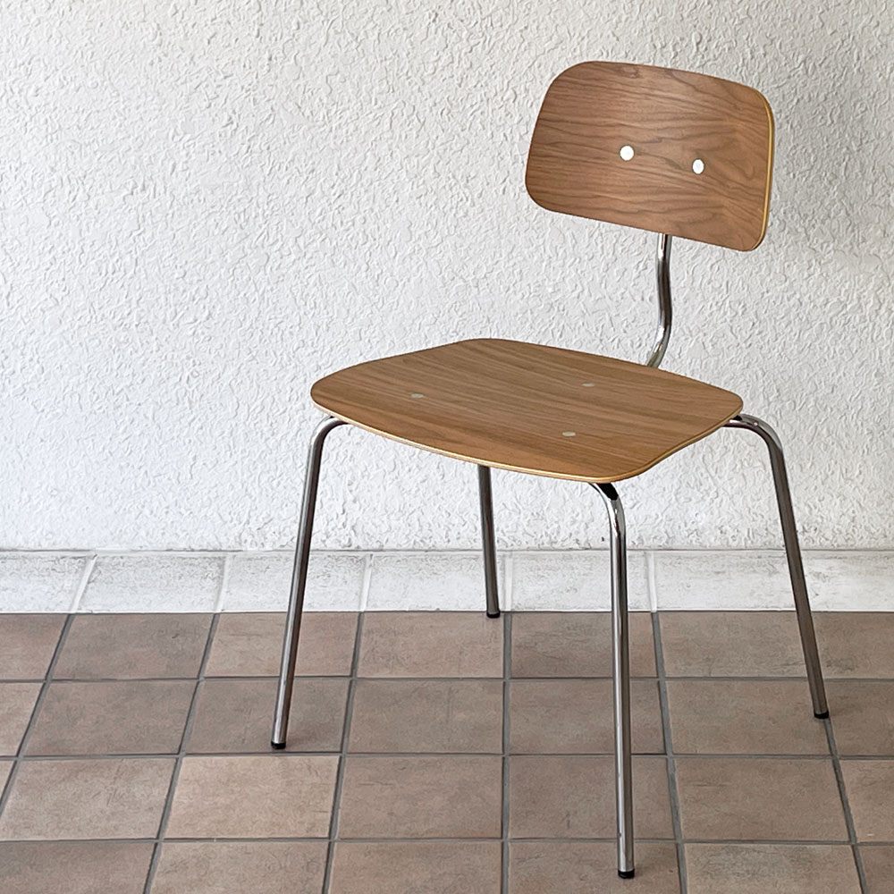 エンゲルブレヒト Engelbrechts ケヴィ KEVI 2060 メタルフレーム プライウッド スタッキングチェア ウォールナット ヨルゲン・ラスムッセン デンマーク 未使用品 A ◇