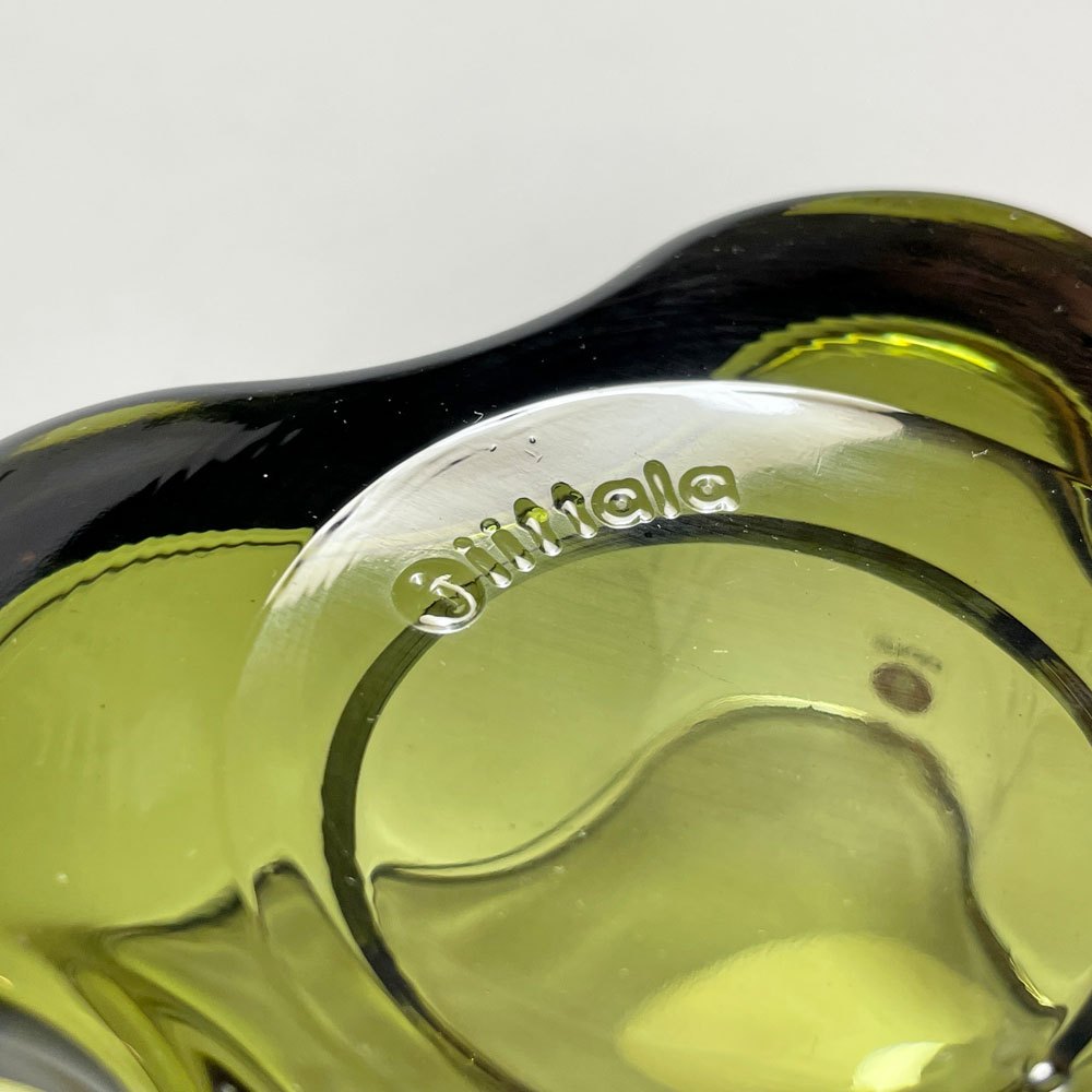 イッタラ iittala アルヴァ・アアルトコレクション Alvar Aalto Collection キャンドルホルダー 55mm モスグリーン 箱付 廃番 北欧雑貨 B ★