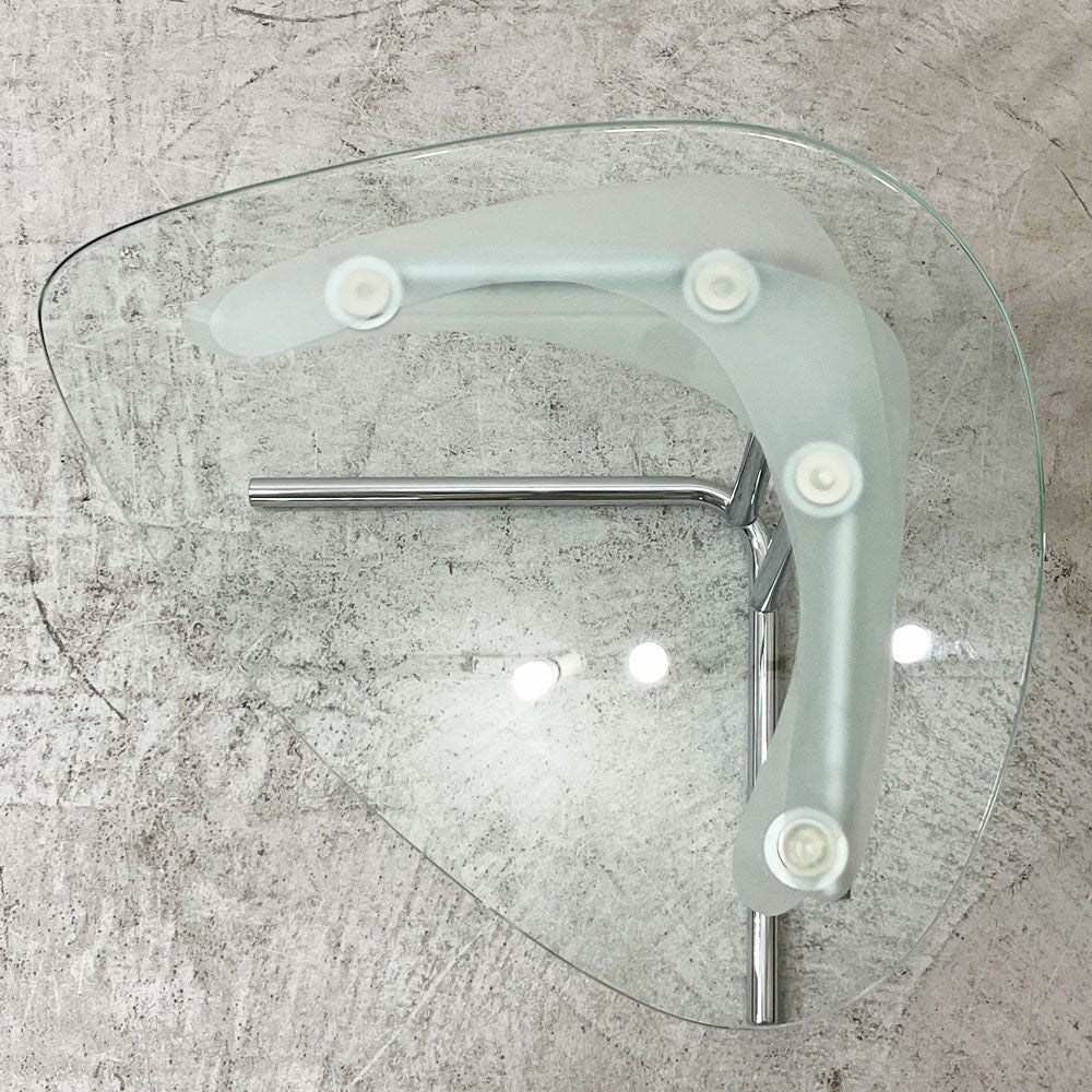 テクタ TECTA K22 サイドテーブル SIDE TABLE ガラス クリア 高さ調整可 アクセル・ブロッホイザー アレキサンダーカルダー ドイツ バウハウス ●