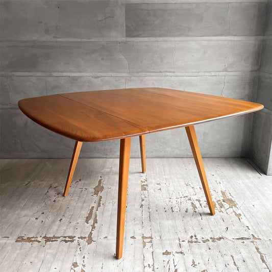 アーコール Ercol ドロップリーフテーブル バタフライテーブル ダイニングテーブル エルム材×ビーチ材 UKビンテージ 英国家具 ♪
