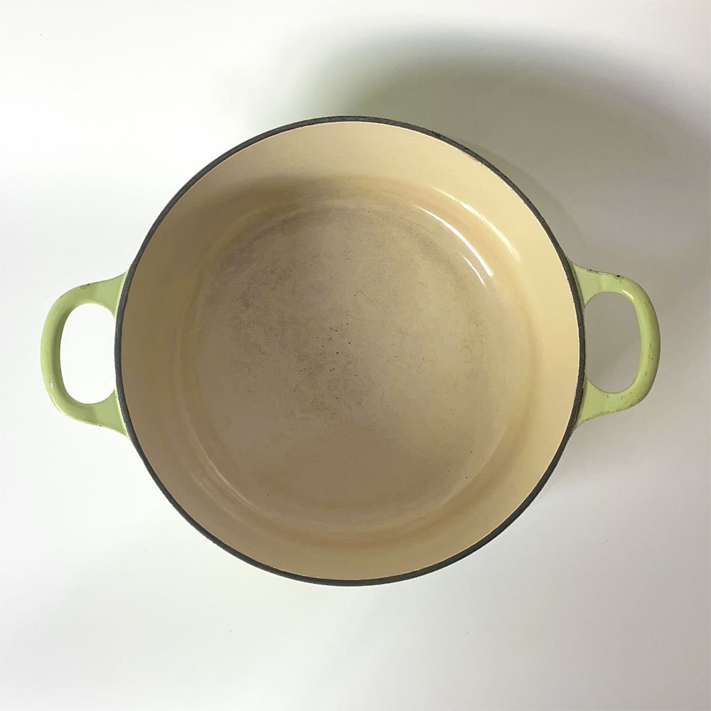 ルクルーゼ LE CREUSET ココットロンド 両手鍋 フルーツグリーン 22cm 鋳物 フランス ★
