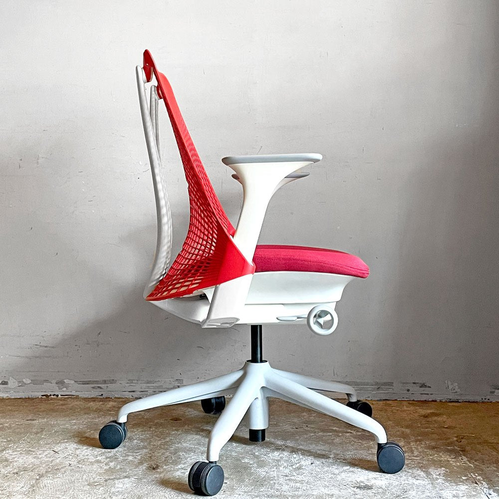 ハーマンミラー Herman Miller セイルチェア SAYL CHAIR デスクチェア オフィスチェア 旧モデル イヴ・ベアール ベリー レッド×ホワイト ■