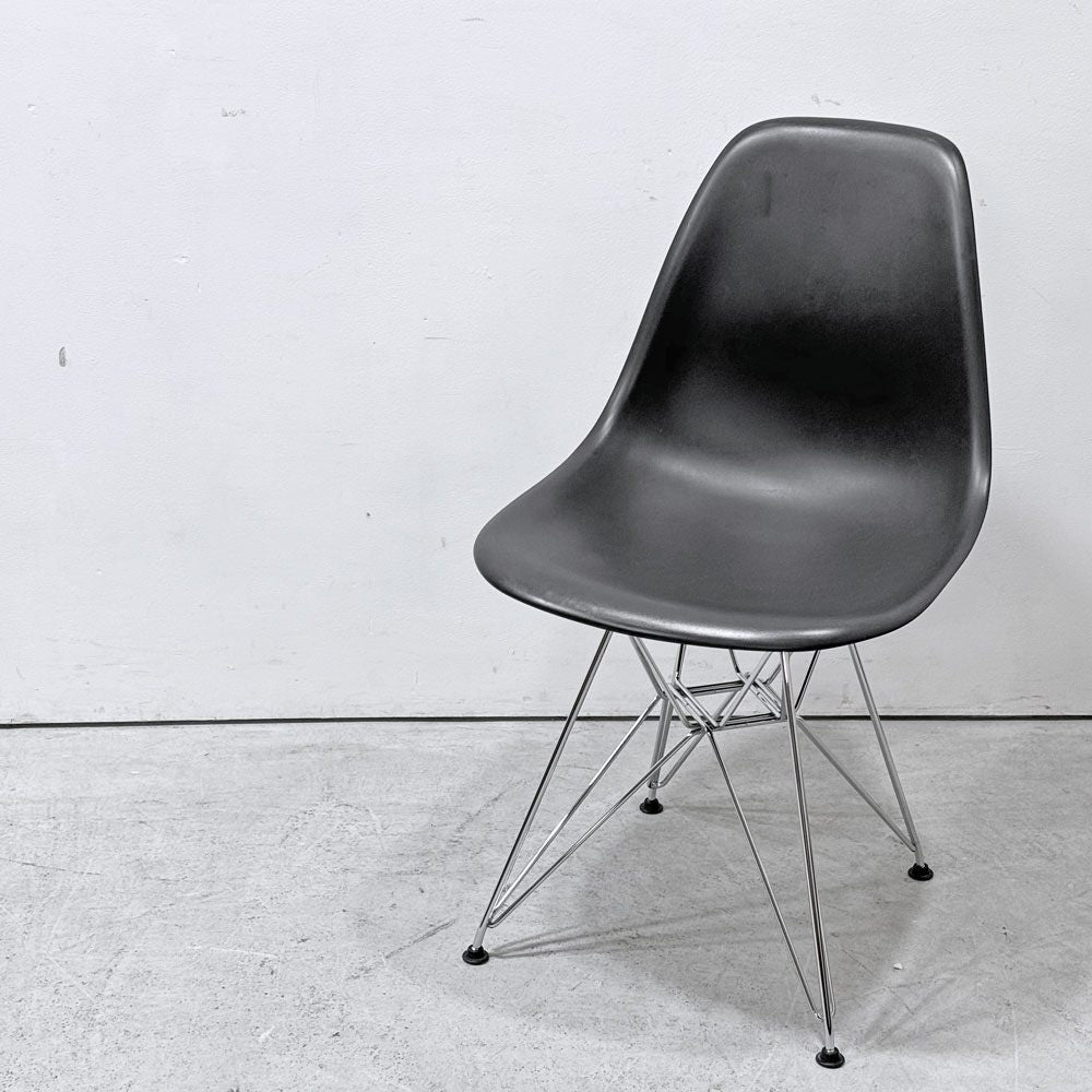 ヴィトラ vitra×ハーマンミラー HermanMiller Wネーム サイドシェルチェア ポリプロピレン ブラックカラー エッフェルベース C&Rイームズ ●