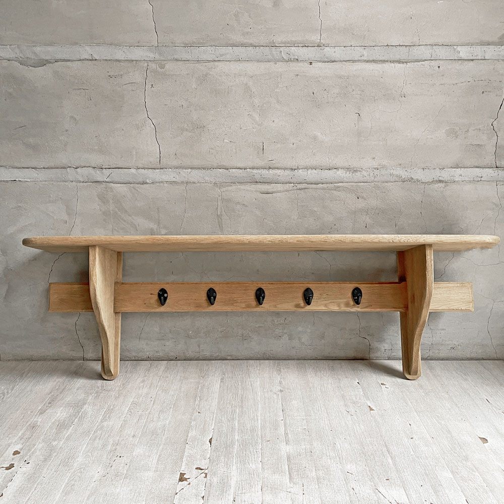 フラマンファニチャー FLAMANT Furniture ウォールシェルフ 壁掛け棚 ディスプレイラック 飾り棚 ベルギー アンティーク風 W110cm ♪