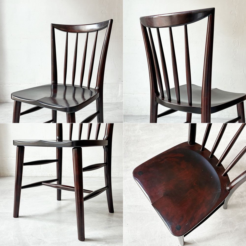 松本民芸家具 220F型 チェア Finnish style Chair ダイニングチェア ミズメザクラ材 民藝家具 和モダン 定価￥148,500- A ★