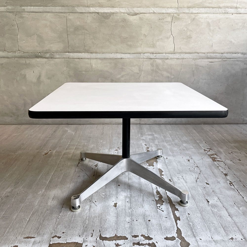 ハーマンミラー Herman Miller ビンテージ コントラクトテーブル スクエア ローテーブル コーヒーテーブル イームズ ミッドセンチュリー W60cm 廃番サイズ ♪