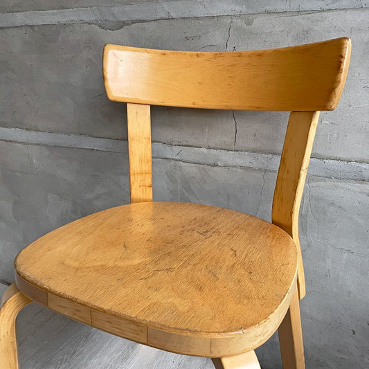 アルテック artek チェア69 Chair69 ビンテージ ダイニングチェア バーチ材 ナチュラルラッカー アルヴァ・アアルト Alva Aalto フィンランド 北欧家具 デンマーク公立学校刻印入り ♪