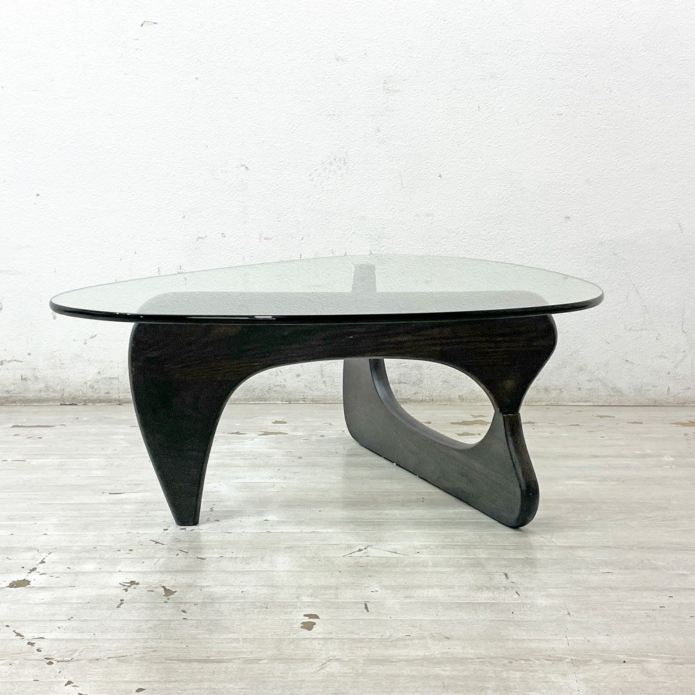 イサムノグチ Isamu Noguchi コーヒーテーブル Coffee Table ガラス天板 厚13mm リプロダクト品 デザイナーズ家具 名作 ●