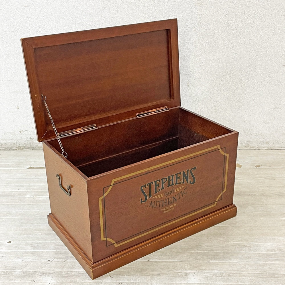 ステファンズ STEPHENS’ 1936 AUTHENTIC チェスト ブランケットボックス ウッドボックス 収納箱 ベンチ 店舗什器 ビンテージ A ●