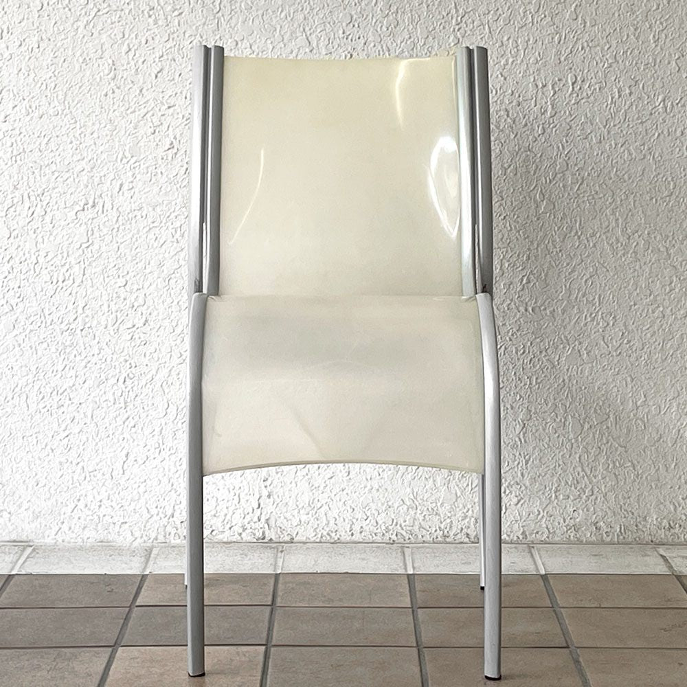 カルテル Kartell FPE chair スタッキングチェア ダイニングチェア アルミ ポリプロピレン ホワイト ロンアラッド イタリアモダン 廃番 ◇